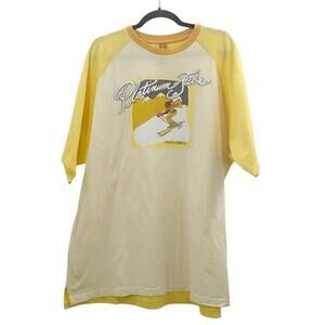 Vintage Platinum Fubu Fat Albert T-Shirt Baggy Raglan Ski Resort Mush Mouth XL